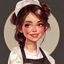 用户甜品小厨娘头像，年轻女性，美食爱好者